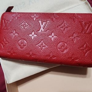 Louis Vuitton Monogram Red Empriente Zippy Wallet